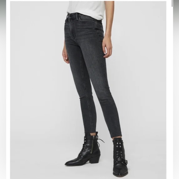 All Saints Denim - All Saints Ashby Cropped Ankle High-Rise Skinny Jean Sz 29 EUC